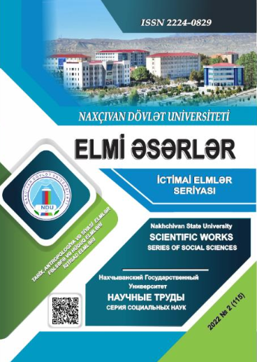 Elmi əsərlər. İctimai elmlər seriyası jurnalı №2 2022