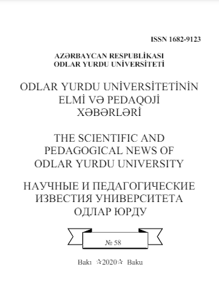 Odlar Yurdu Universitetinin Elmi və Pedaqoji Xəbərləri jurnalı №58 2020