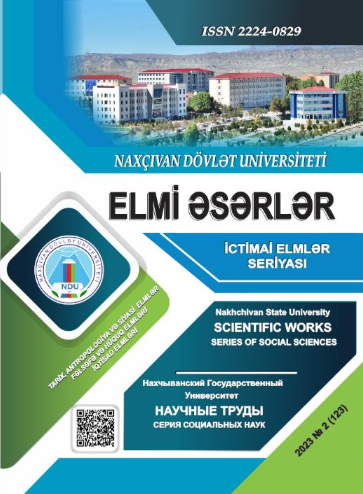 Elmi əsərlər. İctimai elmlər seriyası jurnalı №2 2023