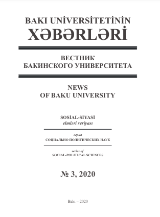 Bakı Universitetinin xəbərləri (sosial-siyasi elmlər seriyası) jurnalı №3 2020