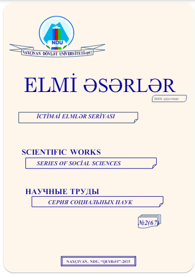 Elmi əsərlər. İctimai elmlər seriyası jurnalı №2 2015