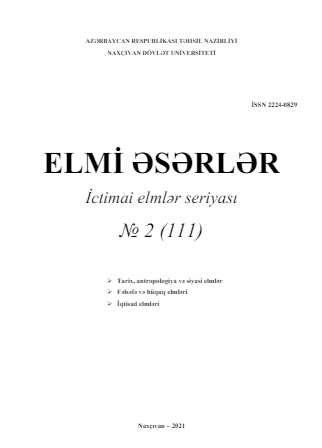 Elmi əsərlər. İctimai elmlər seriyası jurnalı №2 2021