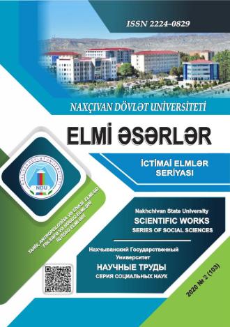 Elmi əsərlər. İctimai elmlər seriyası jurnalı №2 2020