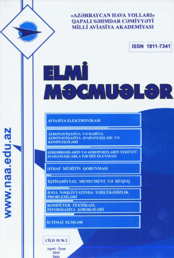 Elmi Məcmuələr Jurnalı Cild 18 №2 2016
