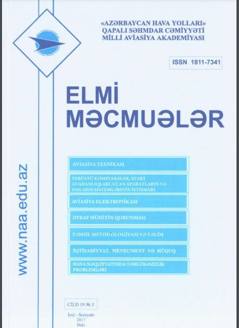 Elmi Məcmuələr Jurnalı Cild 19 №3 2017