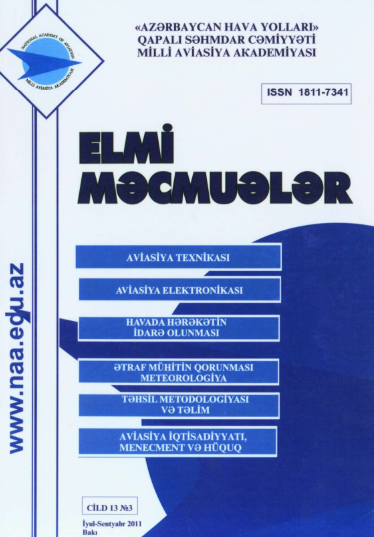 Elmi Məcmuələr Jurnalı Cild 13 №3 2011