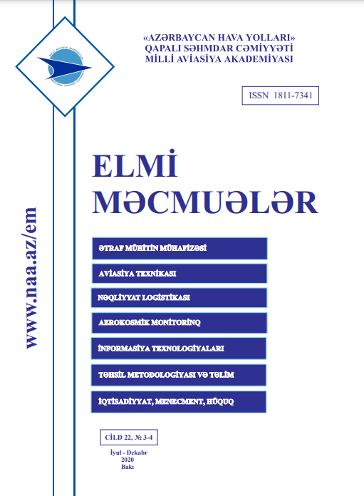 Elmi Məcmuələr Jurnalı Cild 22 №3-4 2020