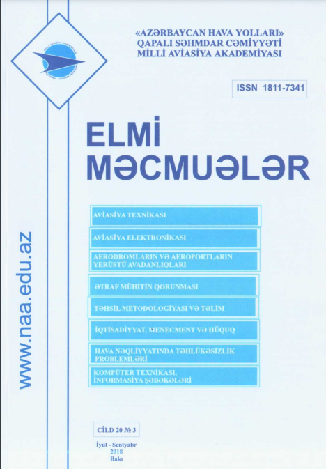 Elmi Məcmuələr Jurnalı Cild 20 №3 2018