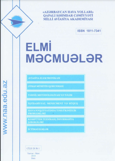 Elmi Məcmuələr Jurnalı Cild 20 №1 2018