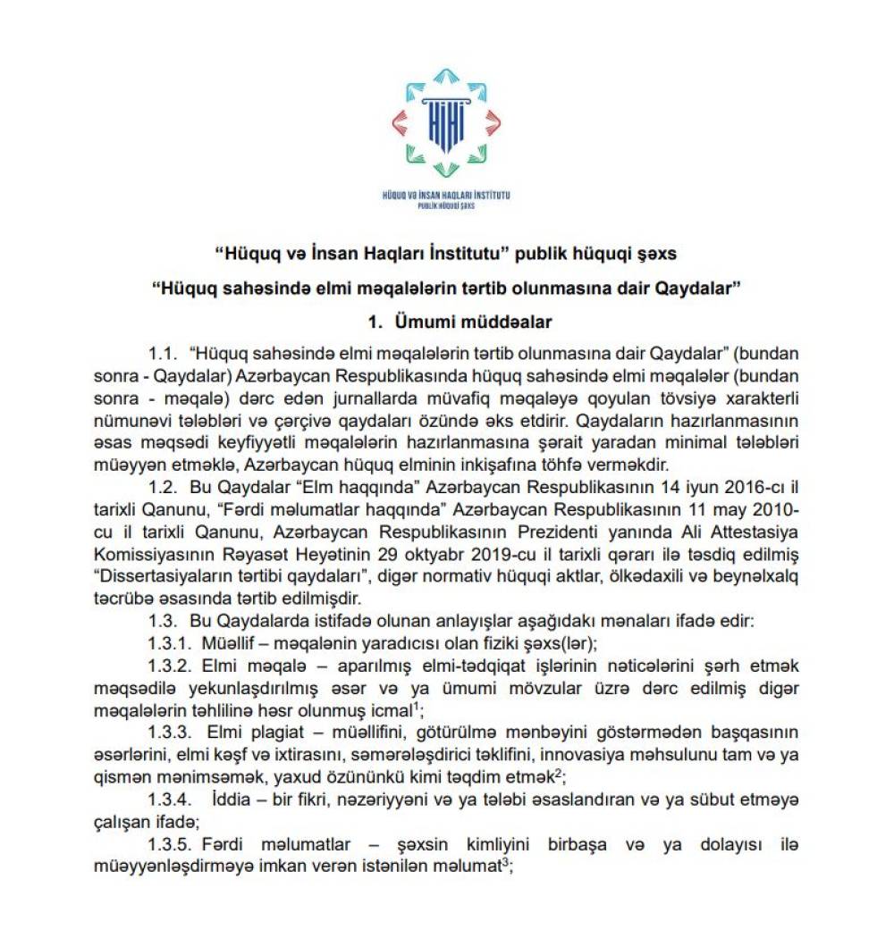 Guidelines for drafting law research papers
